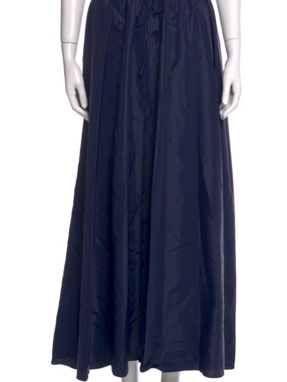 STAUD Navy Full-Length Maxi Skirt